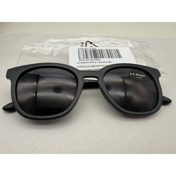 A.J. Morgan Accessories - A.J. Morgan Reading Glass #39186-black-2.25 Cabana-Bifocal Sun reader matte-BLk